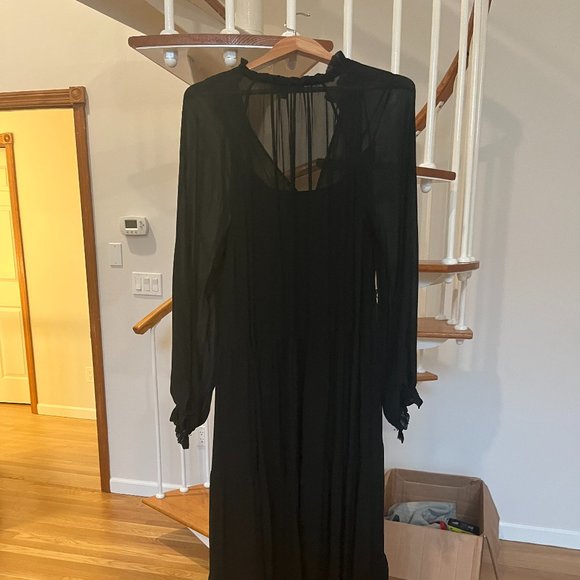 Banana Republic Tiered Maxi Dress with Black Slip XS - Picture 4 of 4